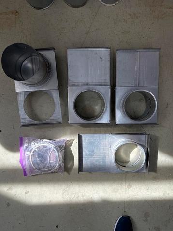 Afzuig buis met flens 150 mm 13 m + schuifkleppen en klemmen beschikbaar voor biedingen