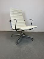 1 Vitra Eames Ea116 Lounge chair fauteuil Wit Leer Alu, Huis en Inrichting, Fauteuils, 75 tot 100 cm, Ophalen of Verzenden, Zo goed als nieuw