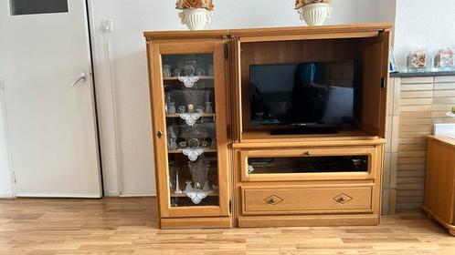 Eiken tv meubel 3 delig, Huis en Inrichting, Kasten | Televisiemeubels, Zo goed als nieuw, Minder dan 100 cm, 25 tot 50 cm, Ophalen