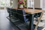 8 of 4 stuks leren stoelen eetkamerstoel, Ophalen, Gebruikt, Zwart, Uden