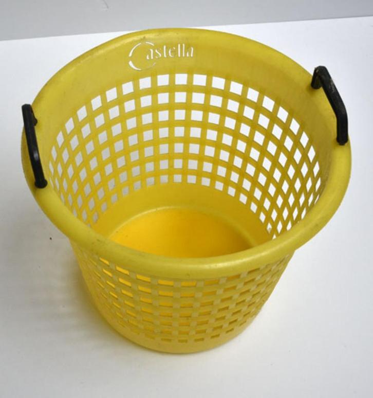 Retro mandje geel Castello, Verzamelen, Retro, Huis en Inrichting, Ophalen of Verzenden