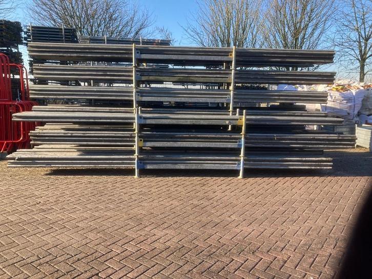 Gebruikte steigerbuis 6 meter grote partij, Doe-het-zelf en Verbouw, Steigers, Gebruikt, Overige typen, 5 meter of hoger, Ophalen