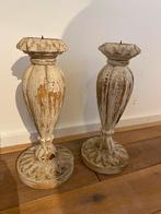 2 houten kandelaars van Sissy Boy, Gebruikt, 25 tot 50 cm, Ophalen of Verzenden, Bruin