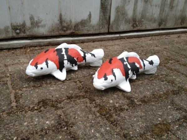 Koi Karper Beelden, Kado Tip!, Tuin en Terras, Tuinbeelden, Nieuw, Dierenbeeld, Steen, Ophalen of Verzenden