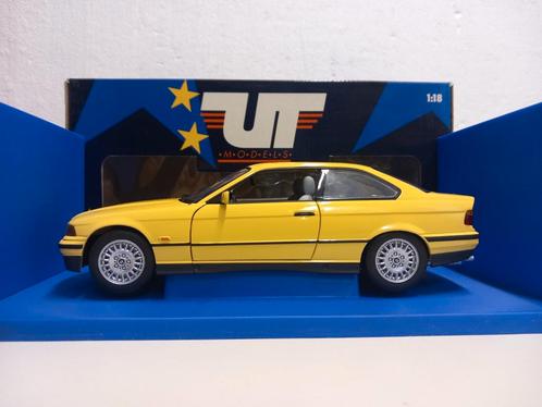 BMW 3 serie coupe geel UT Models metal 1:18 KRD, Hobby en Vrije tijd, Modelauto's | 1:18, Zo goed als nieuw, Auto, UT Models, Ophalen of Verzenden