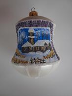 Geschilderd kerstornament van kerkje in de sneeuw, Diversen, Kerst, Ophalen, Zo goed als nieuw