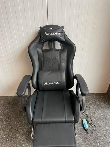 Alfordson Gaming &Relaxstoel|Massagefunctie+ LED Verlichting beschikbaar voor biedingen