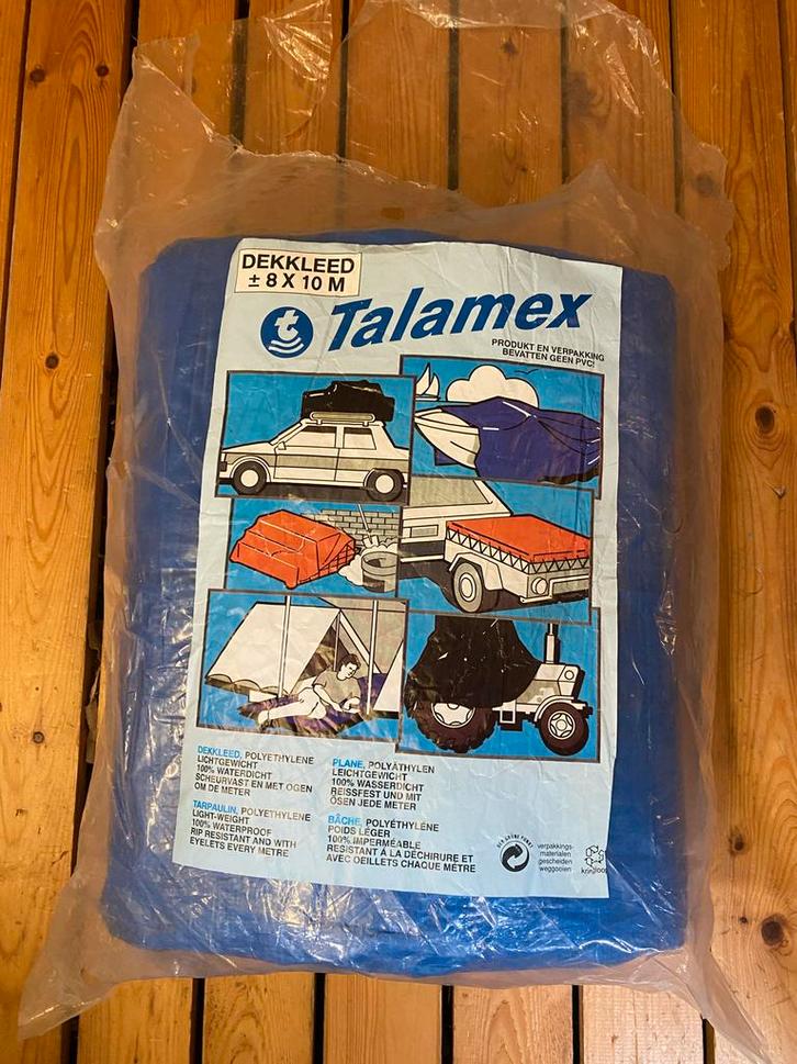Talamex Boot Dekzeil 8x10m Blauw - Nieuw!, Doe-het-zelf en Verbouw, Zeil en Folie, Nieuw, Zeil, 15 m² of meer, Ophalen of Verzenden
