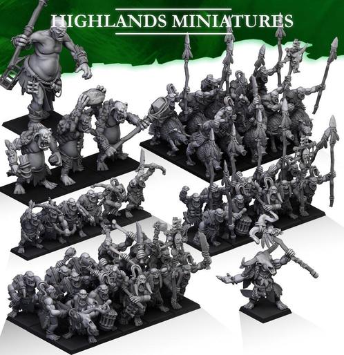 orcs van Highlands Miniatures, Hobby en Vrije tijd, Wargaming, Nieuw, Warhammer, Figuurtje(s), Ophalen of Verzenden