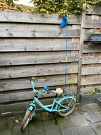 Kinderfiets 16 inch blauw Bikefun Flower fun, Ophalen of Verzenden, Zo goed als nieuw, 16 tot 20 inch, Bike  Fun