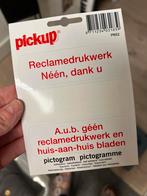 Nee nee sticker | geen reclamedrukwerk, Gebruikt, Ophalen of Verzenden, Meerdere stickers