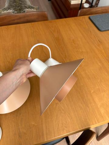 Deense hanglampen schotellamp vintage retro oud roze beschikbaar voor biedingen