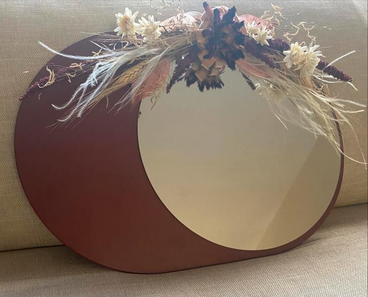 Gepersonaliseerde Spiegel met Decoratie, Huis en Inrichting, Woonaccessoires | Spiegels, Nieuw, Minder dan 50 cm, Minder dan 100 cm