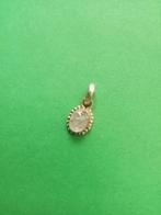 Mooi Klein Fijn Zilveren Hangertje met Maansteen, Sieraden, Tassen en Uiterlijk, Antieke sieraden, Verzenden, Zilver, Met edelsteen