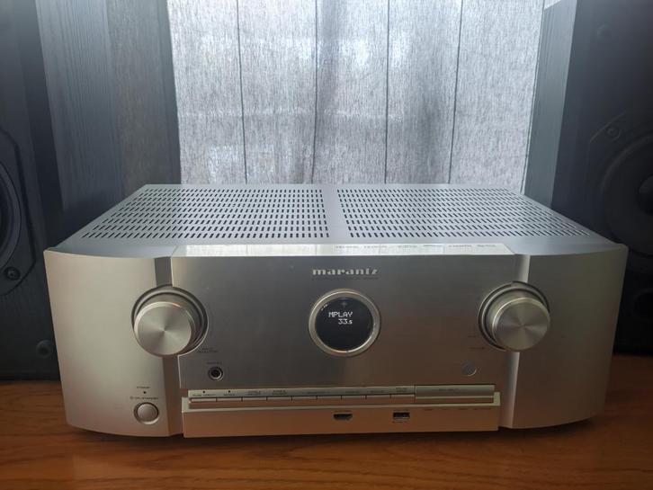 Marantz SR5007 (incl toebehoren) mét 4 B&W boxen, Audio, Tv en Foto, Versterkers en Receivers, Gebruikt, Stereo, 60 tot 120 watt