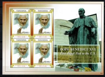 tanzania 2008 pf blok paus pope religie geloof kerk beschikbaar voor biedingen