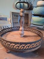 etagere rond 35cm. hout en metaal, Huis en Inrichting, Woonaccessoires | Etagères, Ophalen of Verzenden, Zo goed als nieuw
