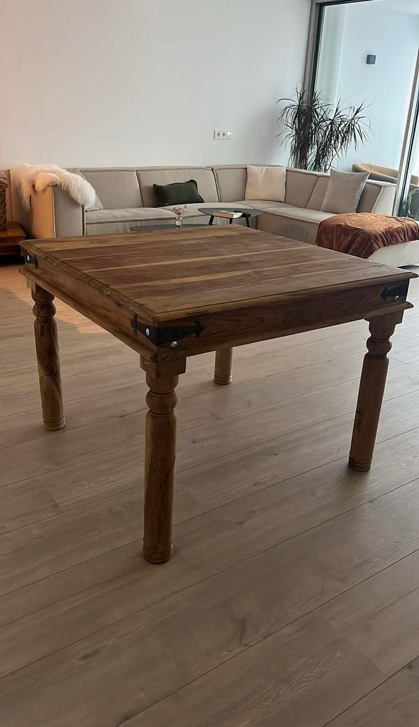 Teakhouten Eettafel - Vierkant - 110x110cm, Huis en Inrichting, Tafels | Eettafels, 50 tot 100 cm, Rechthoekig, Ophalen of Verzenden