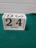 Kalender van hout wit, Ophalen of Verzenden, 'T Olde Gre-j, Info@toldegrej.nl, Endepoelstraat 20f Didam