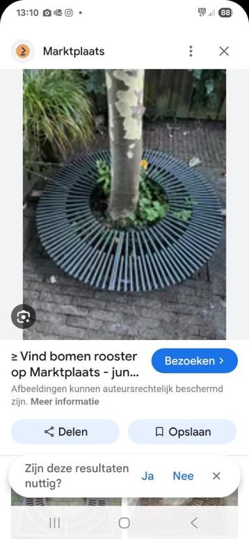 5X ZWAAR METALEN  BOMEN ROOSTER BOOMROOSTER 135 CM DOORSNEDE beschikbaar voor biedingen