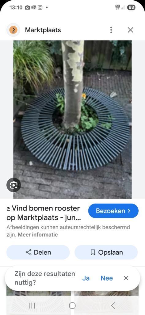 5X ZWAAR METALEN  BOMEN ROOSTER BOOMROOSTER 135 CM DOORSNEDE, Tuin en Terras, Planten | Bomen, Overige soorten, Volle zon, Bloeit niet