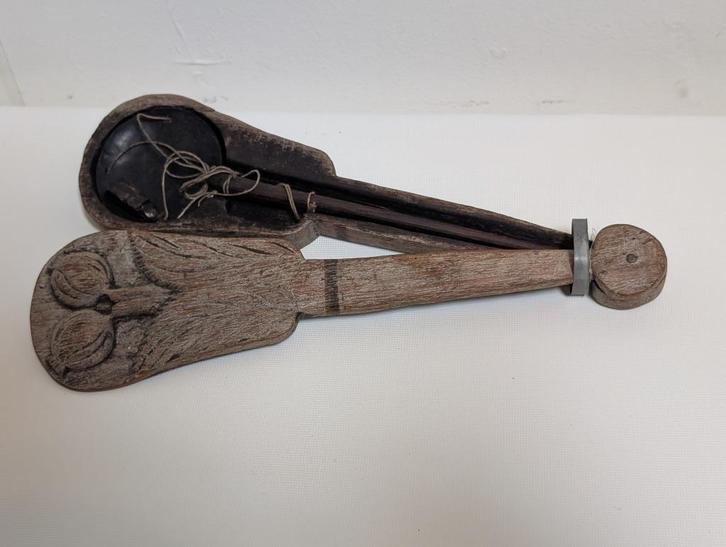 Antieke ouderwetse weegschaal met  houten opbergdoos, Antiek en Kunst, Antiek | Keukenbenodigdheden, Ophalen