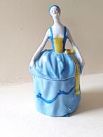 dekseldoosje, half doll, trinket box beeldje van een dame, Ophalen of Verzenden
