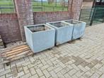 3 Grote polyester plantenbakken met betonlook, Tuin en Terras, Bloembakken en Plantenbakken, Ophalen