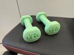 Decathlon Dumbbell 1 kg - 2 stuks, Sport en Fitness, Fitnessmaterialen, Ophalen of Verzenden, Zo goed als nieuw, Armen, Dumbbell