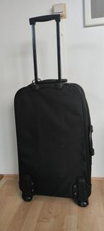 Zwarte trolley koffer merk Dunlop met 2 wielen, Ophalen, Hard kunststof, Slot