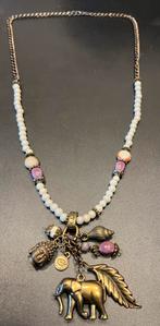 Vintage ketting net koperkleurige hangers(boeddha,olifant), Ophalen of Verzenden, Zo goed als nieuw, Overige materialen