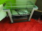 tv / stereo meubel, Huis en Inrichting, Ophalen, 50 tot 100 cm, Zo goed als nieuw, Glas