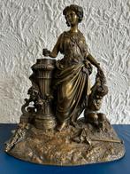 Bronzen Beeld Vrouw met Kind, Ophalen, Brons