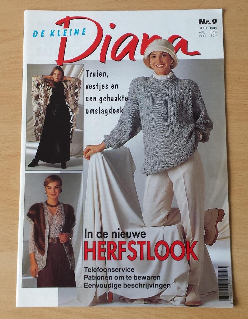Haken - De Kleine Diana - nr.9 - sept. 1994, Gebruikt, Diana, Ophalen of Verzenden, Patroon of Boek