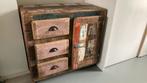 Houten industriële vintage kast, Huis en Inrichting, Ophalen, Gebruikt
