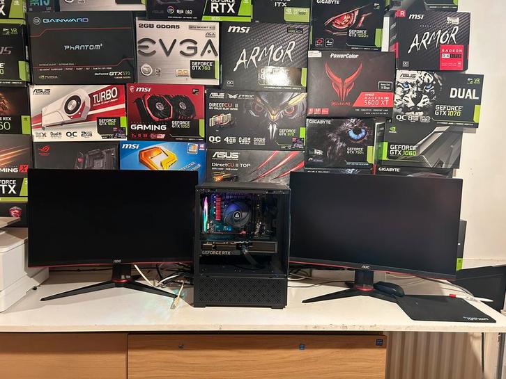 Ultra GAME PC ! RTX 4070 OC + 2x 165Hz Curved Gaming monitor, Computers en Software, Desktop Pc's, Zo goed als nieuw, 4 Ghz of meer