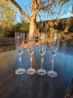 Bohemia Crystal 4 champagneflutes, Ophalen of Verzenden, Zo goed als nieuw