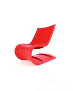 Vintage parametrische fauteuil in stijl Piegatto ‘80, Vintage retro buisframe design rotan webbing papercord deens, 75 tot 100 cm
