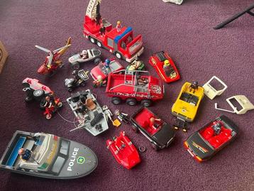 Playmobil o.a. auto brandweer quad boot helicopter politie beschikbaar voor biedingen