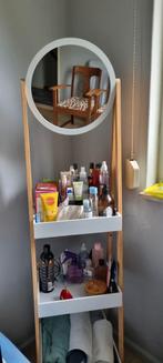 Spiegel met plankjes - Badkamer organizer, Ophalen, Zo goed als nieuw, 50 tot 75 cm, 150 tot 200 cm