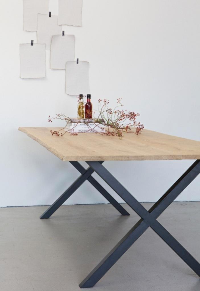 WOOOD tafelpoten Tablo X-poot metaal zwart 2 stuks, Huis en Inrichting, Tafels | Eettafels, Zo goed als nieuw, Ophalen