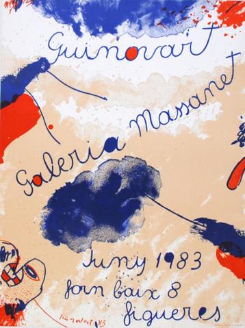 Josep Guinovart(1927)Expo Affiche"Galeria Massanet Figueres" beschikbaar voor biedingen