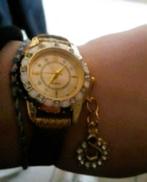 Bieden Luxe horloge, Zwaanhanger & Rhinestones, brown [A123], Ophalen, Nieuw