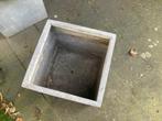 Bloembak cement antraciet 40x40x40 cm, Tuin en Terras, Ophalen, Gebruikt, Minder dan 60 cm, Vierkant
