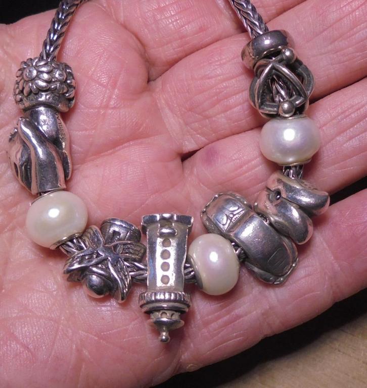 bedels mogen los verkocht prijs zie beschrijving, Sieraden, Tassen en Uiterlijk, Bedels, Zo goed als nieuw, Trollbeads, Zilver