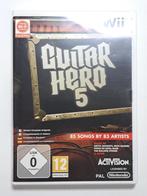 Guitar Hero 5 + Gitaar - Nintendo Wii - Compleet, Spelcomputers en Games, Games | Nintendo Wii, Muziek, Gebruikt, Verzenden, 1 speler