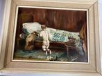 antiek schilderij Kind en hond avondgebed van Toon Willemsen, Antiek en Kunst, Kunst | Schilderijen | Klassiek, Verzenden