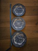 3 borden van Royal Tudor Ware blauw, Ophalen of Verzenden