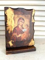 Vintage Maria Jezus Odigitria icoon hout, Ophalen