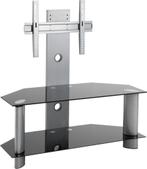 JYSK VARDE Design TV Hoekmeubel Zwart glas / metaal, Ophalen, 100 tot 150 cm, 100 tot 150 cm, Modern, Hoekmeubel